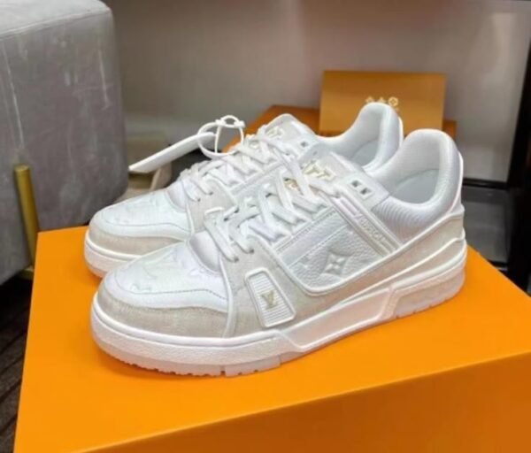 Louis Vittuon Trainer Sneaker - Beige - Image 3